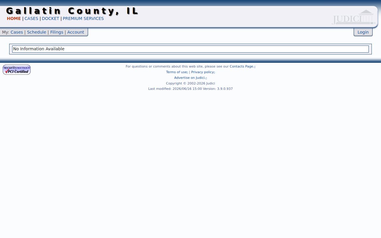 Gallatin County criminal court case search on Judici
