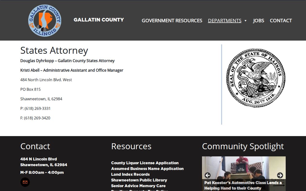 Gallatin County criminal court cases State's Attorney source